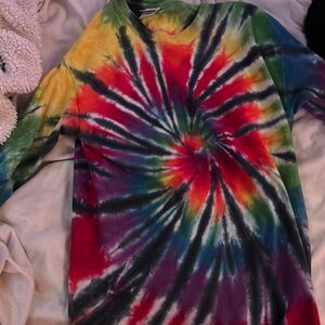 Gilden small tie dye Woman’s long sleeve shirt 100% cotton